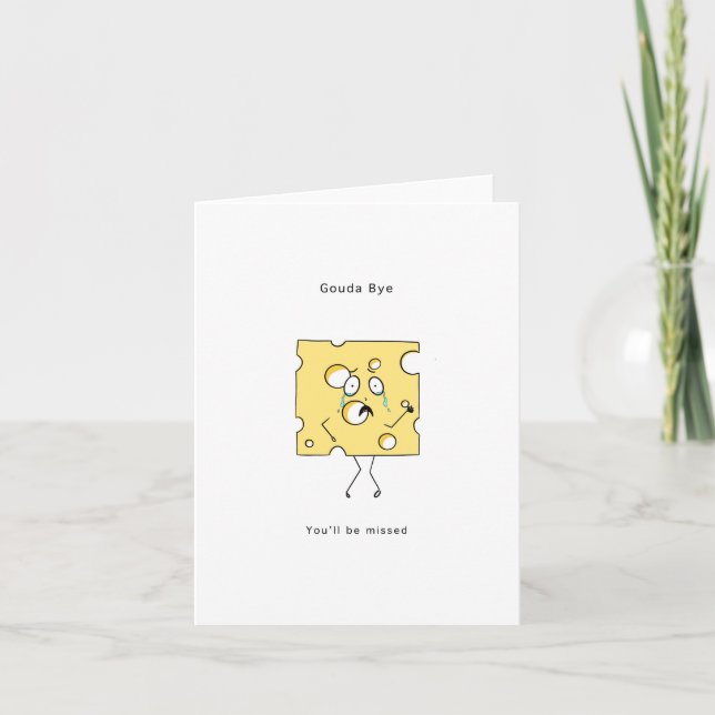 Tarjeta de despedida, Tarjeta de queso Gouda, Tarj (Anverso)