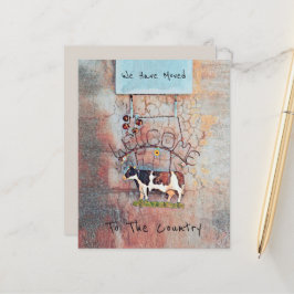 Tarjeta de desplazamiento de granja occidental rús