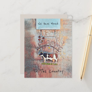 Tarjeta de desplazamiento de granja occidental rús