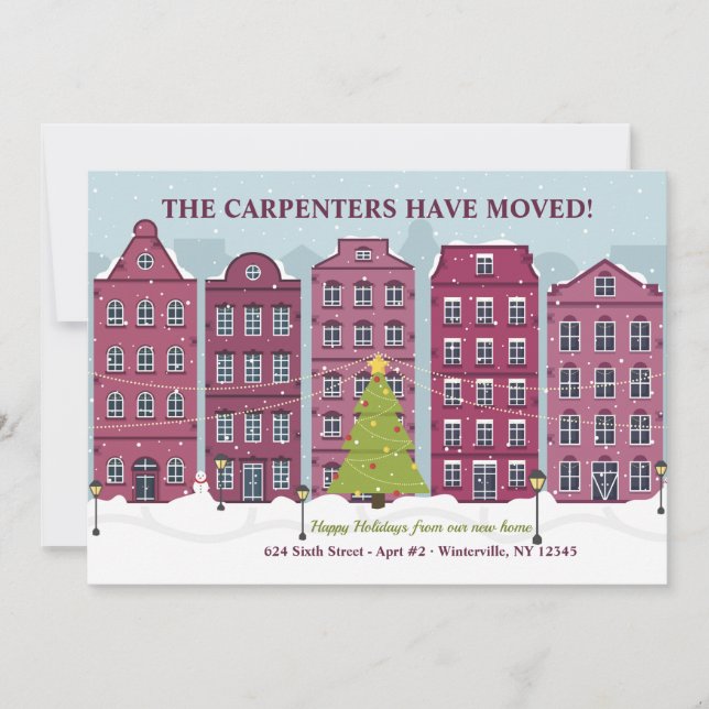 Tarjeta de desplazamiento de vacaciones en ciudad  (Anverso)