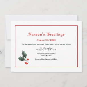 Tarjeta de desplazamiento festiva Holly Holiday