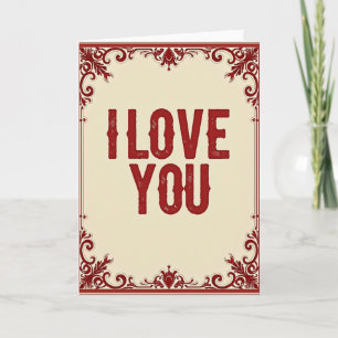 Tarjeta de Desplazamiento Simple Te Amo