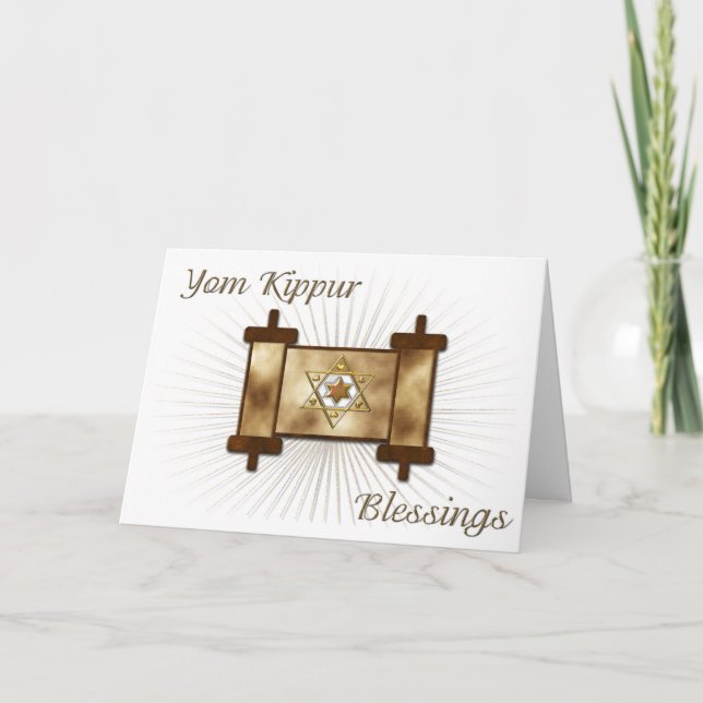 Tarjeta de desplazamiento Yom Kippur (Anverso)