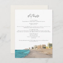 Tarjeta de detalle ATLANTIC CITY Watercolor Beach 