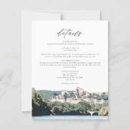 Tarjeta de detalle de acuarela Dordogne River Sout