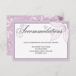 Tarjeta de detalle de alojamiento Boda Purple Leav