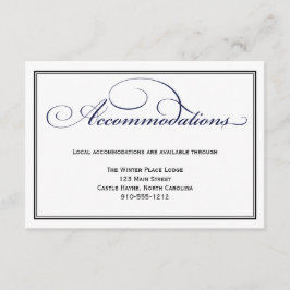 Tarjeta de detalle de alojamiento de Boda azul de 