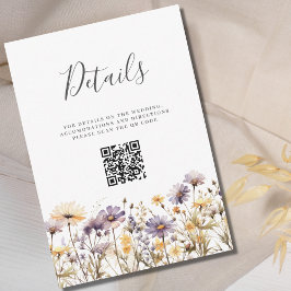 Tarjeta de detalle de Boda de código QR de color m
