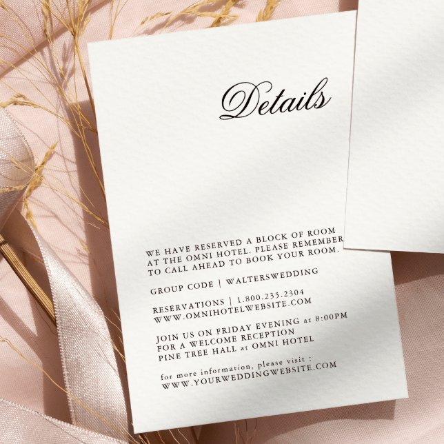 Tarjeta de detalle de Boda de guiones Minimalistas (Subido por el creador)