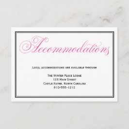 Tarjeta de detalle de Boda de guiones rosados