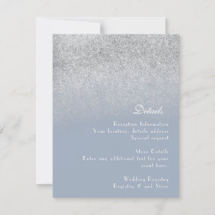 Tarjeta de Detalle de Boda Minimalista con Destell