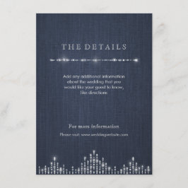 Tarjeta de detalle de boda vintage de Glam Silver 