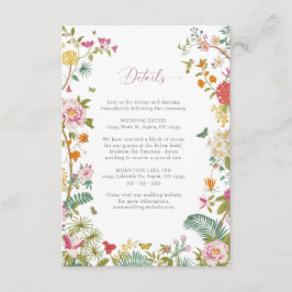 Tarjeta de detalle de casamiento de vintage