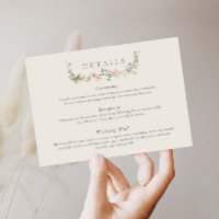 Tarjeta de detalle de corona floral de jardín de f