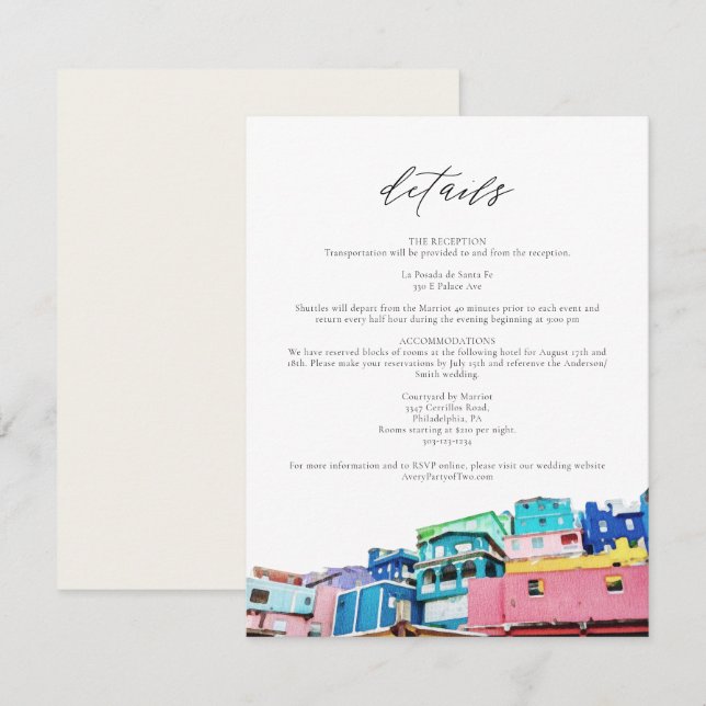Tarjeta de detalle de líneas de horizonte de edifi (Anverso / Reverso)