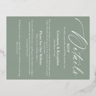 Tarjeta de detalle de Relieve metalizado para paqu