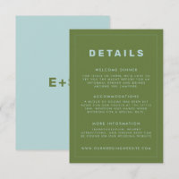 Tarjeta de detalle inspirada en Blue and Green Wes