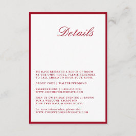 Tarjeta de detalle moderna de caligrafía de Boda r