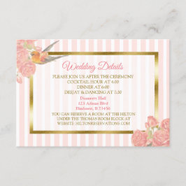 Tarjeta de detalle para Bodas de pájaros y flores 