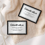 Tarjeta de detalle Purpurinoso Bat Mitzvah Black a<br><div class="desc">Esta tarjeta de inserción de moda incluye letras en negrita en la parte delantera, con un aspecto en capas en purpurina plateado y blanco, y un fondo de color sólido. Agregue el texto utilizando el formulario de plantilla. Cambie el tipo de letra, el diseño y los colores utilizando la herramienta...</div>