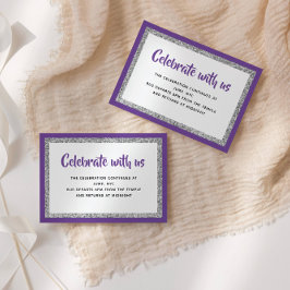Tarjeta de detalle Purpurinoso Bat Mitzvah Purple 