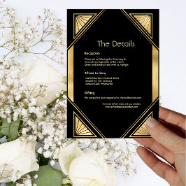 Tarjeta de detalles Art Deco Glam Vintage