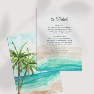 Tarjeta de detalles Boda Tropical Beach and Palm T