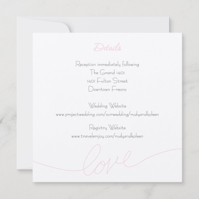 Tarjeta de detalles de amor (Anverso)
