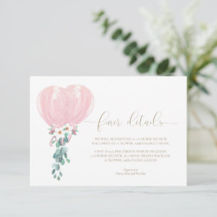 Tarjeta de detalles de Baby Shower Finer de Globos