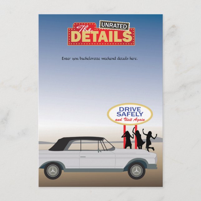 Tarjeta de detalles de Bachelorette de Las Vegas (Anverso)