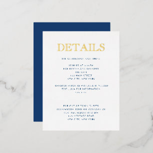 Tarjeta de Detalles de Bar Mitzvah Simplemente Ele