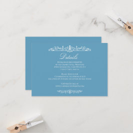 Tarjeta de Detalles de Boda al Estilo Regencia