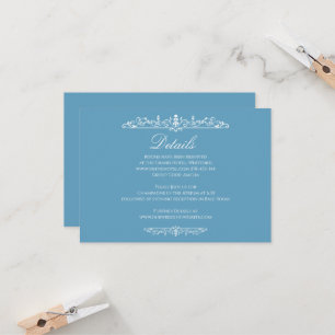 Tarjeta de Detalles de Boda al Estilo Regencia
