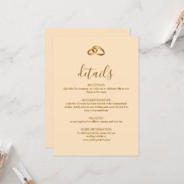 Tarjeta de Detalles de Boda Clásica