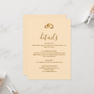 Tarjeta de Detalles de Boda Clásica