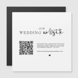 Tarjeta de Detalles de Boda con Código QR y Enclos