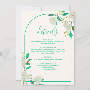 Tarjeta de Detalles de Boda de Arco Moderno