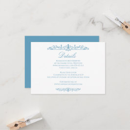 Tarjeta de Detalles de Boda de Estilo Regencia