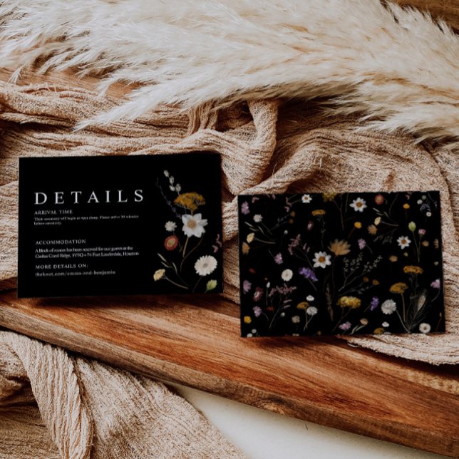 Tarjeta de detalles de boda de flores silvestres b (Subido por el creador)