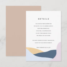 Tarjeta de detalles de Boda de formas abstractas m
