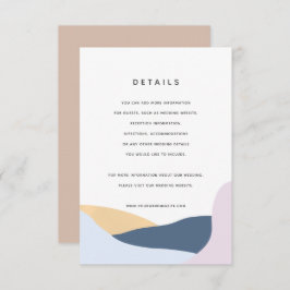 Tarjeta de detalles de Boda de formas abstractas m