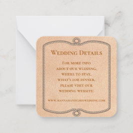 Tarjeta de Detalles de Boda de Longhorn Western Ra