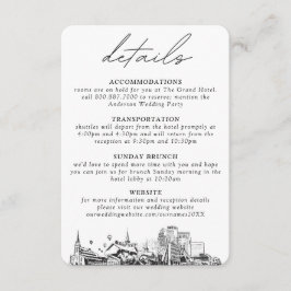 Tarjeta de detalles de boda de Louisville