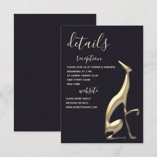 Tarjeta de Detalles de Boda de Perro Minimalista N