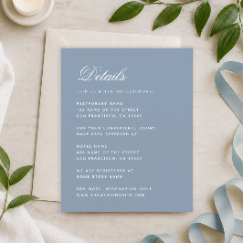 Tarjeta de Detalles de Boda Económica Caligrafía A