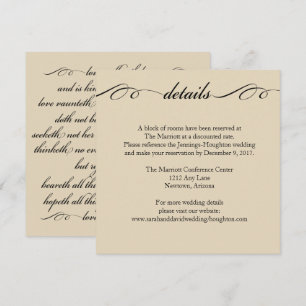 Tarjeta de detalles de boda El más grande de estos