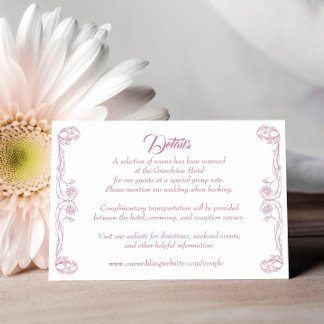 Tarjeta de detalles de boda elegante – Filigrana d