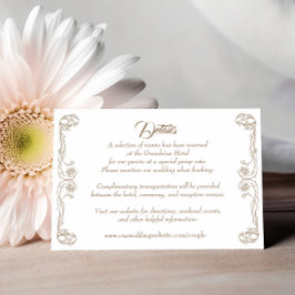 Tarjeta de detalles de boda elegante – Filigrana d