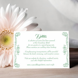 Tarjeta de detalles de boda elegante – Filigrana d
