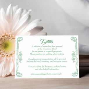 Tarjeta de detalles de boda elegante – Filigrana d